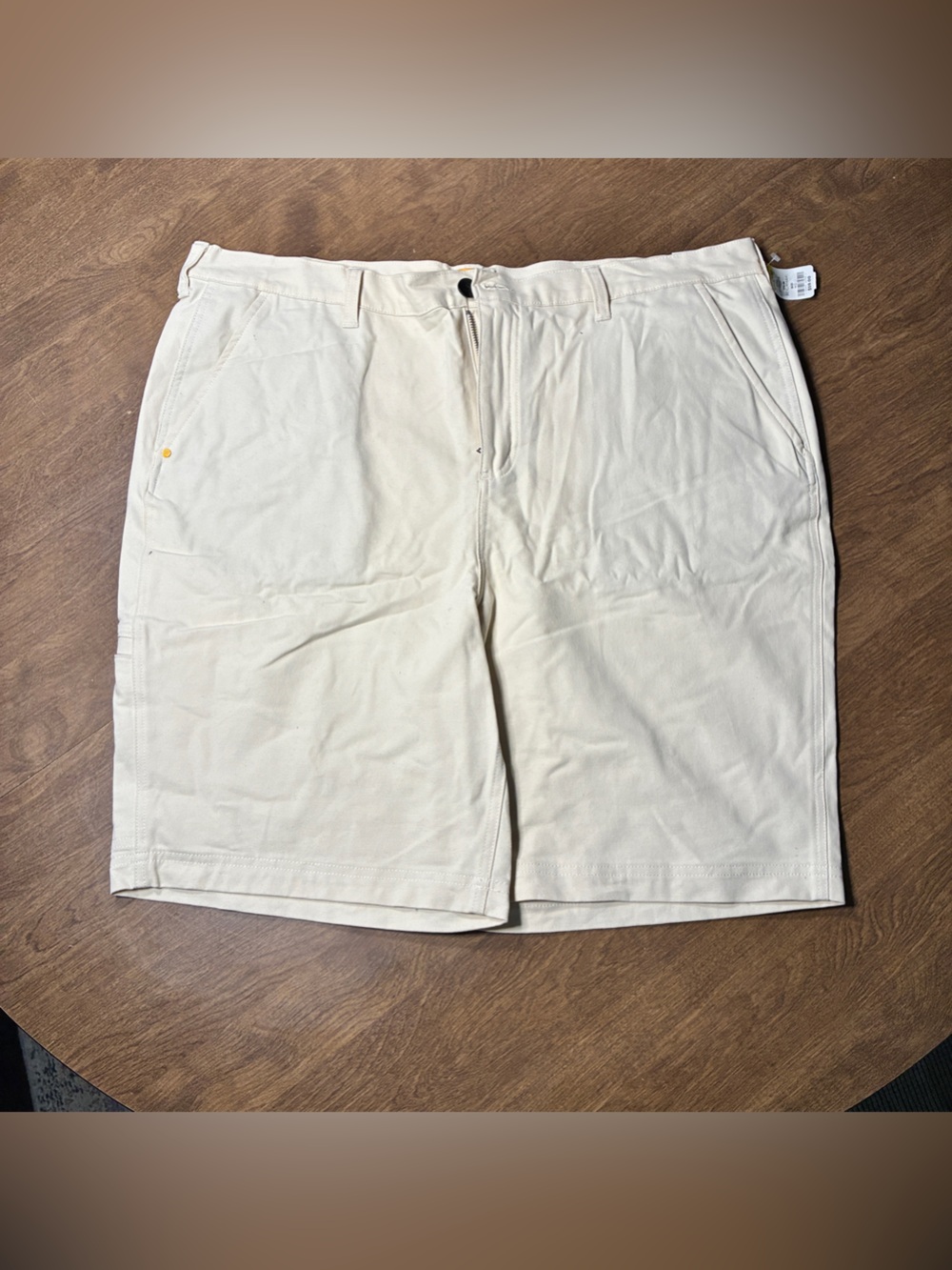 CAT Caterpillar Men's 49x9" Shorts Stretch Canvas Utility Work Shorts beige